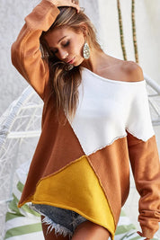BIBI Color Block Geometric Sweater on Simply Obsessed