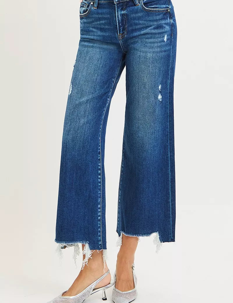 RISEN High Rise Crop Wide Leg Jeans on Simply Obsessed