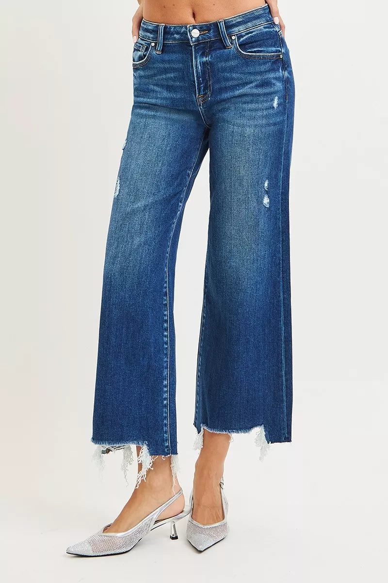 RISEN High Rise Crop Wide Leg Jeans on Simply Obsessed