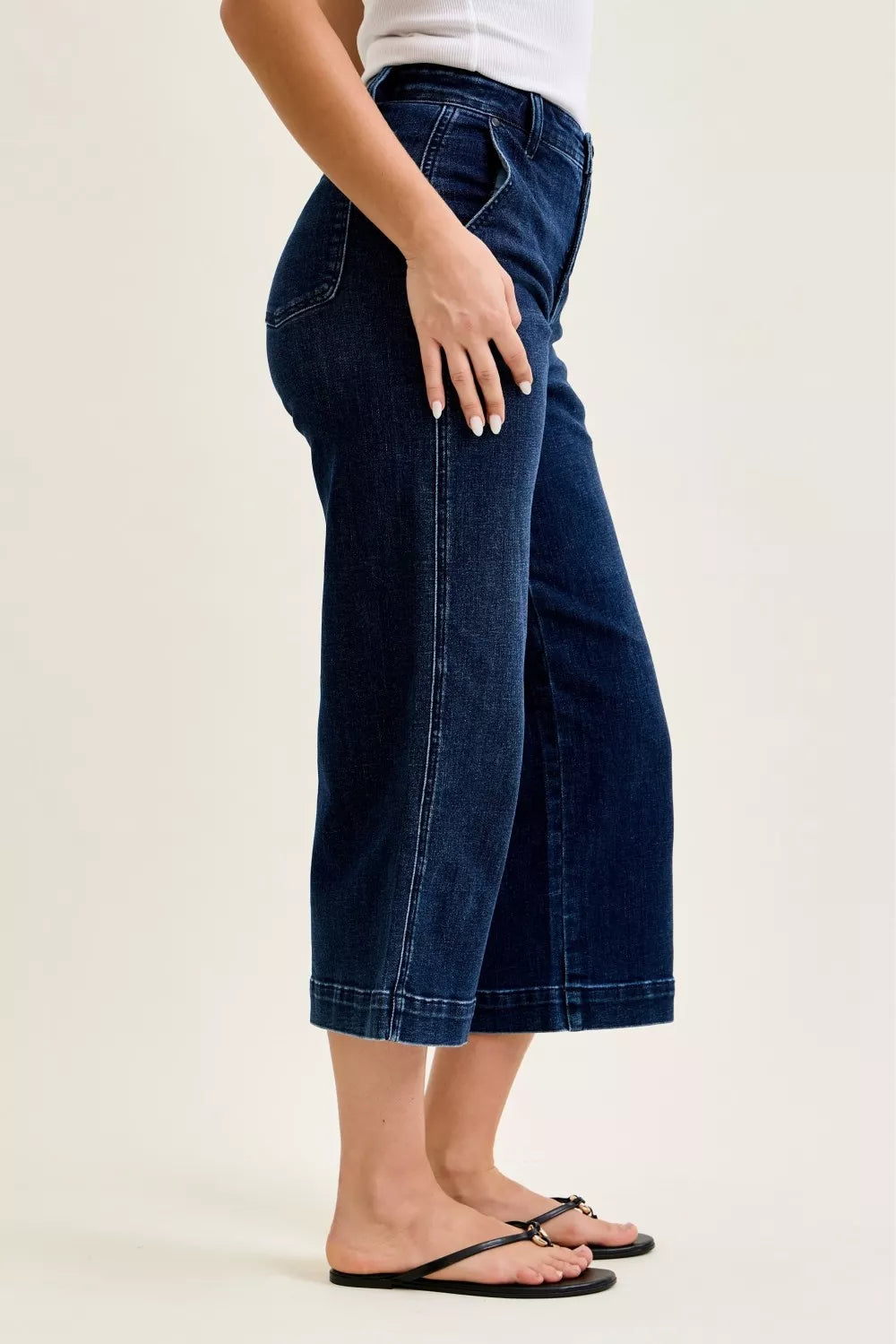 JUDY BLUE High Waist Ankle Wide Jeans on Simply Obsessed
