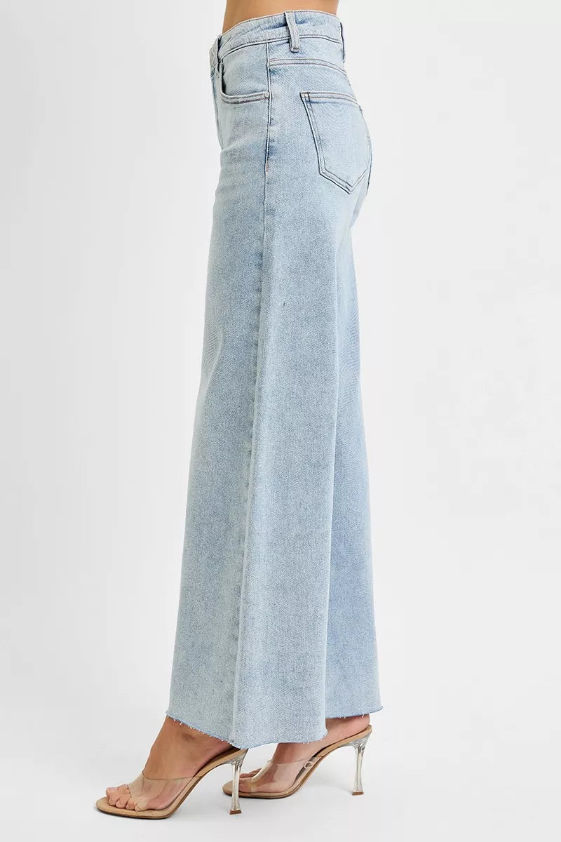 RISEN Full Size High Rise Ankle Wide Palazzo Jeans Plus Size on Simply Obsessed