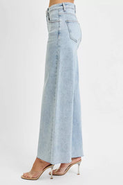 RISEN Full Size High Rise Ankle Wide Palazzo Jeans Plus Size on Simply Obsessed