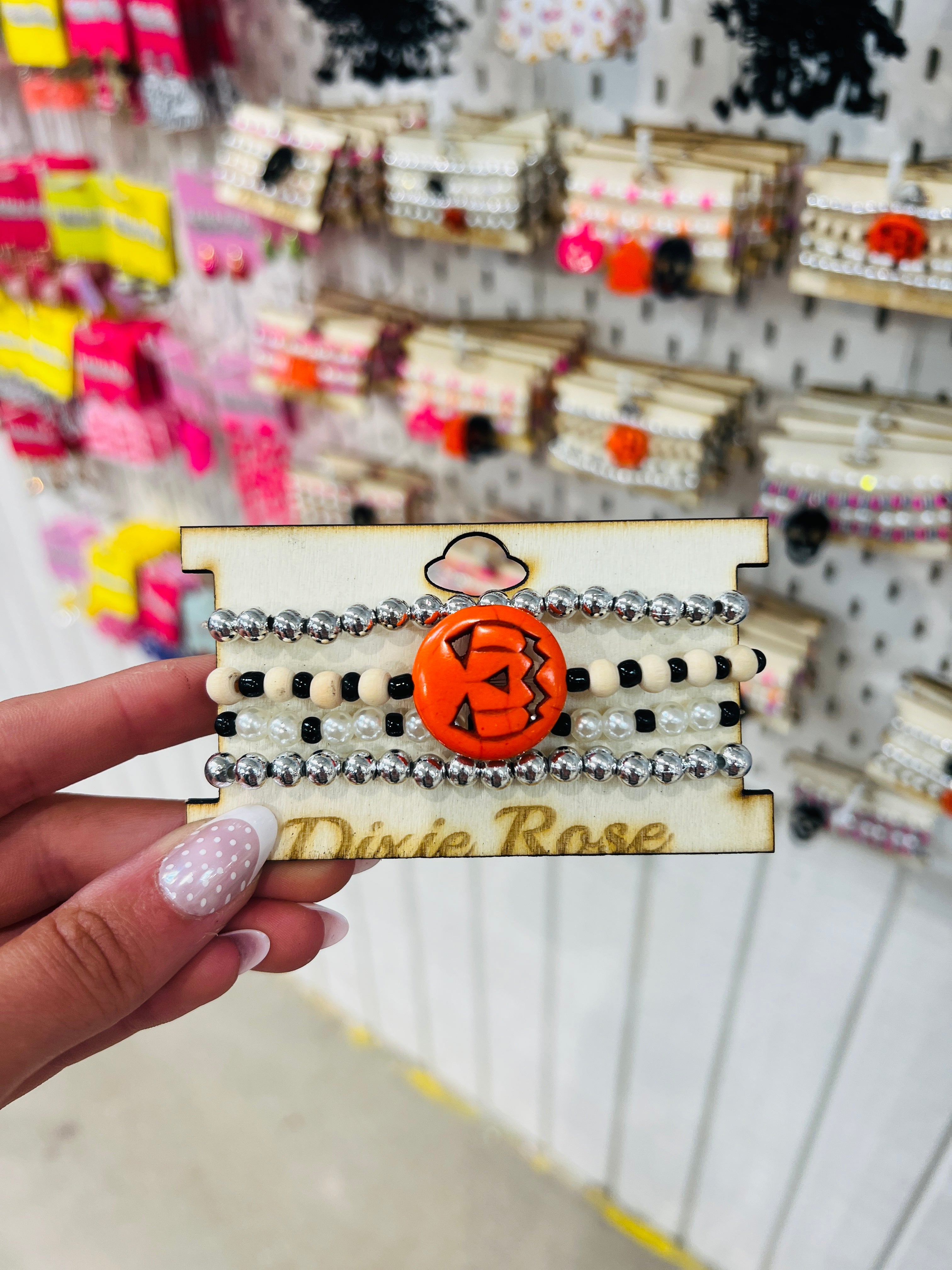 DIXIE ROSE Jack-O-Lantern Bracelet Stack on Simply Obsessed