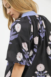 UMGEE Floral Print V-Neck Top **DEBUT SALE** on Simply Obsessed