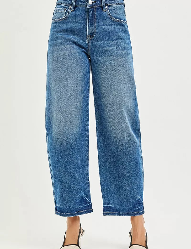 RISEN Slouchy Cropped Barrel Jeans on Simply Obsessed