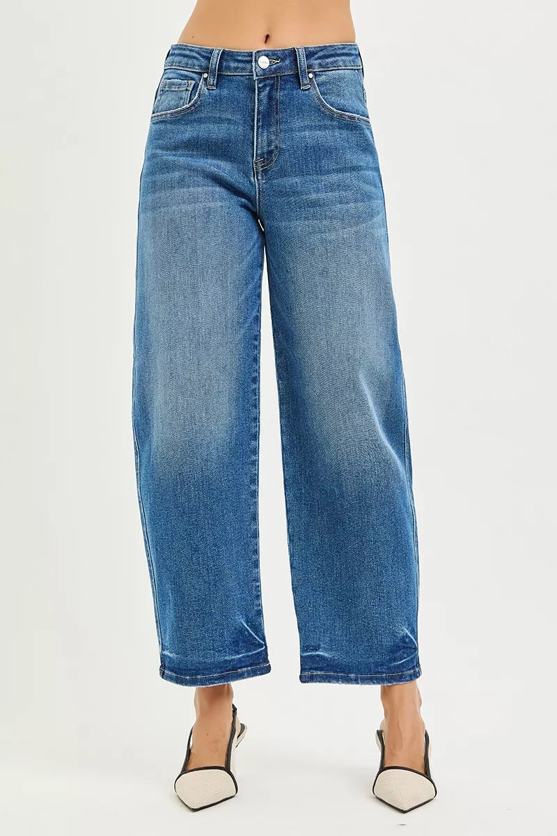 RISEN Slouchy Cropped Barrel Jeans on Simply Obsessed