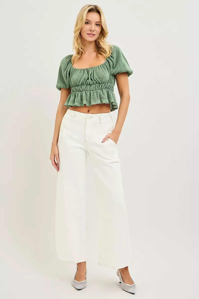 RISEN High Rise Ankle Wide Pants on Simply Obsessed
