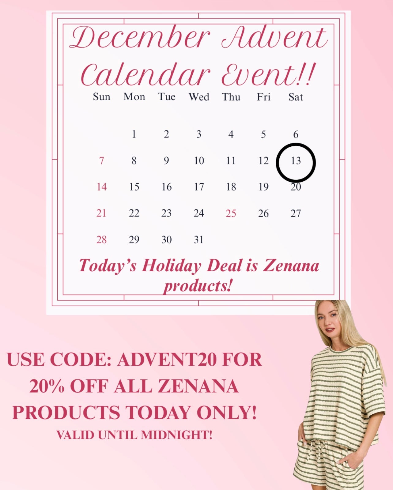 ZENANA ADVENT CALENDAR EVENT DEC.13TH! on Simply Obsessed