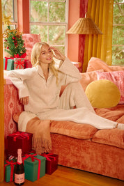 BiBi Two Tone Rib Texured Knit Collared Top with Zip Up on Simply Obsessed