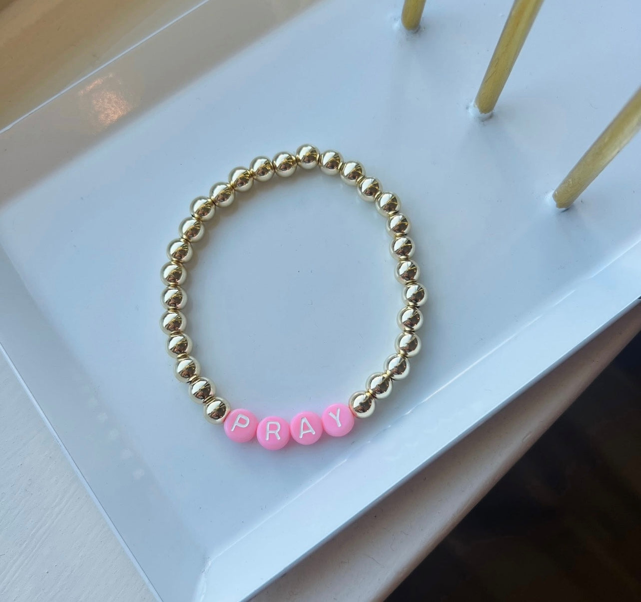 DIXIE ROSE 14K Gold Filled Pray Bracelet on Simply Obsessed