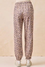 BIBI Side Lines Leopard Track Pants on Simply Obsessed