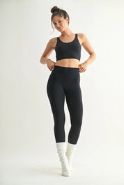 MONO B Venice Cloud Light U-Back Active Tank-BLACK on Simply Obsessed