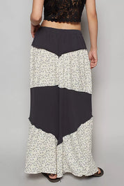 POL Contrast Floral Drawstring Wide Leg Pants on Simply Obsessed