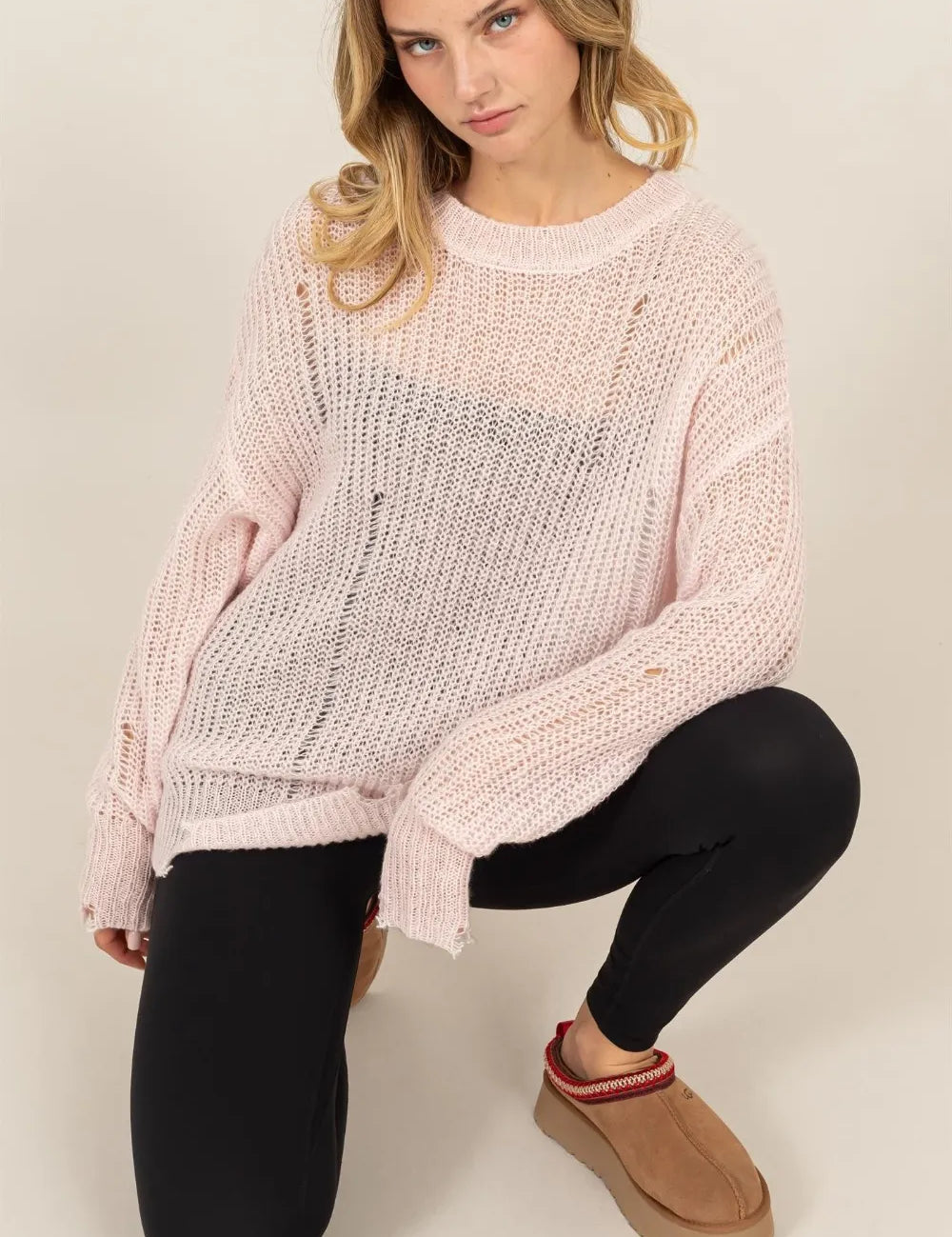 HYFVE Distressed Long Sleeve Knit Top **FALL DEBUT SALE** on Simply Obsessed