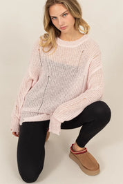 HYFVE Distressed Long Sleeve Knit Top **FALL DEBUT SALE** on Simply Obsessed