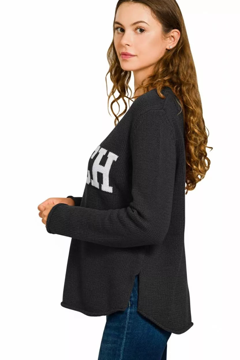 ZENANA Beach V Neck Sweater on Simply Obsessed