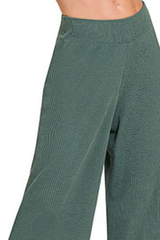 Zenana Viscose Ribbed Sweater Pants on Simply Obsessed