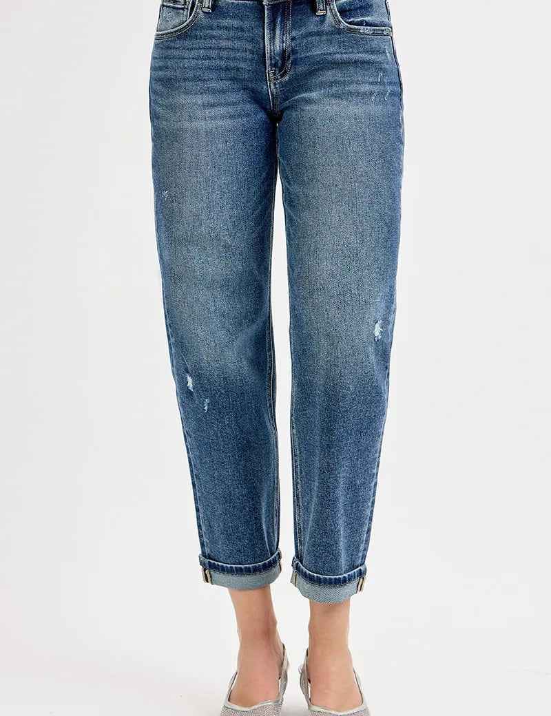 RISEN Full Size Low Rise Crop Boyfriend Jeans Plus Size on Simply Obsessed