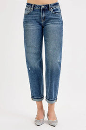 RISEN Full Size Low Rise Crop Boyfriend Jeans Plus Size on Simply Obsessed