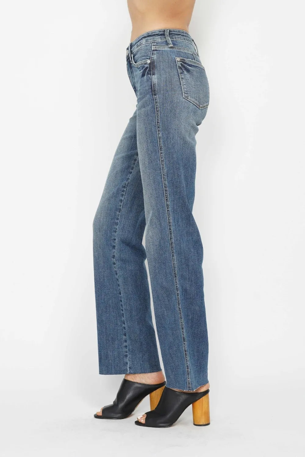 JUDY BLUE Full Size Tummy Control Straight Jeans on Simply Obsessed