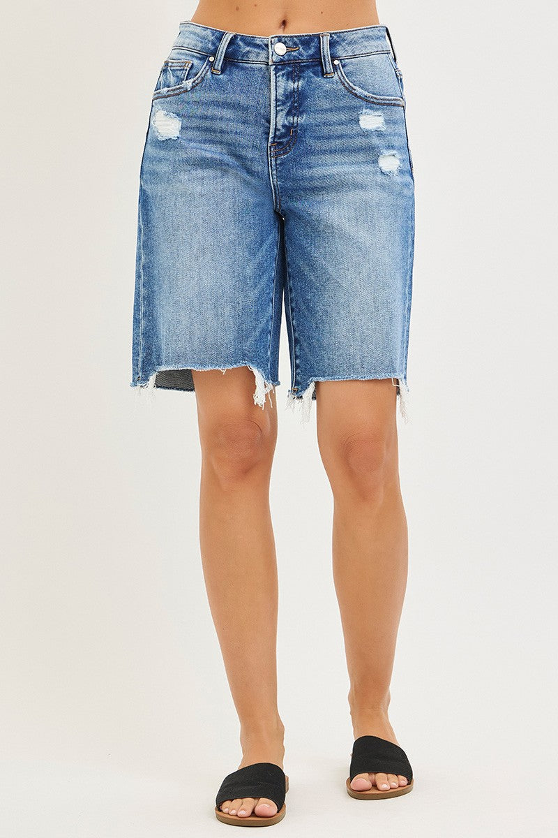 RISEN Tummy Control Slouchy Bermuda Shorts on Simply Obsessed