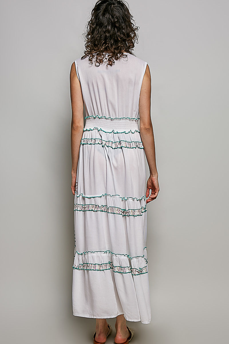 POL Floral Printed Sleeveless Tiered Dress with Smocked Waistband **DEBUT SALE** on Simply Obsessed