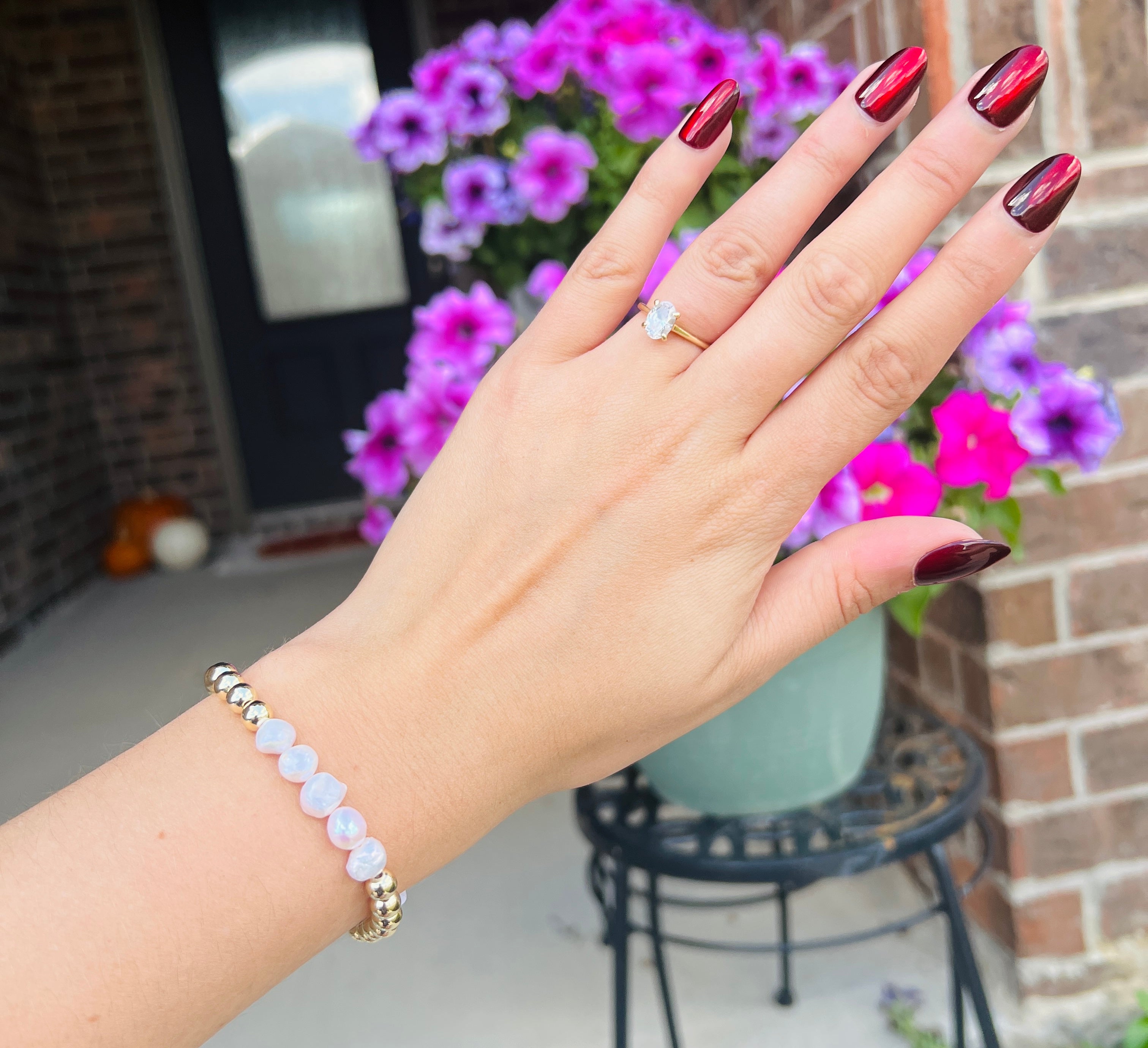 DIXIE ROSE 14K Gold Filled Olivia Pearl Bracelet on Simply Obsessed