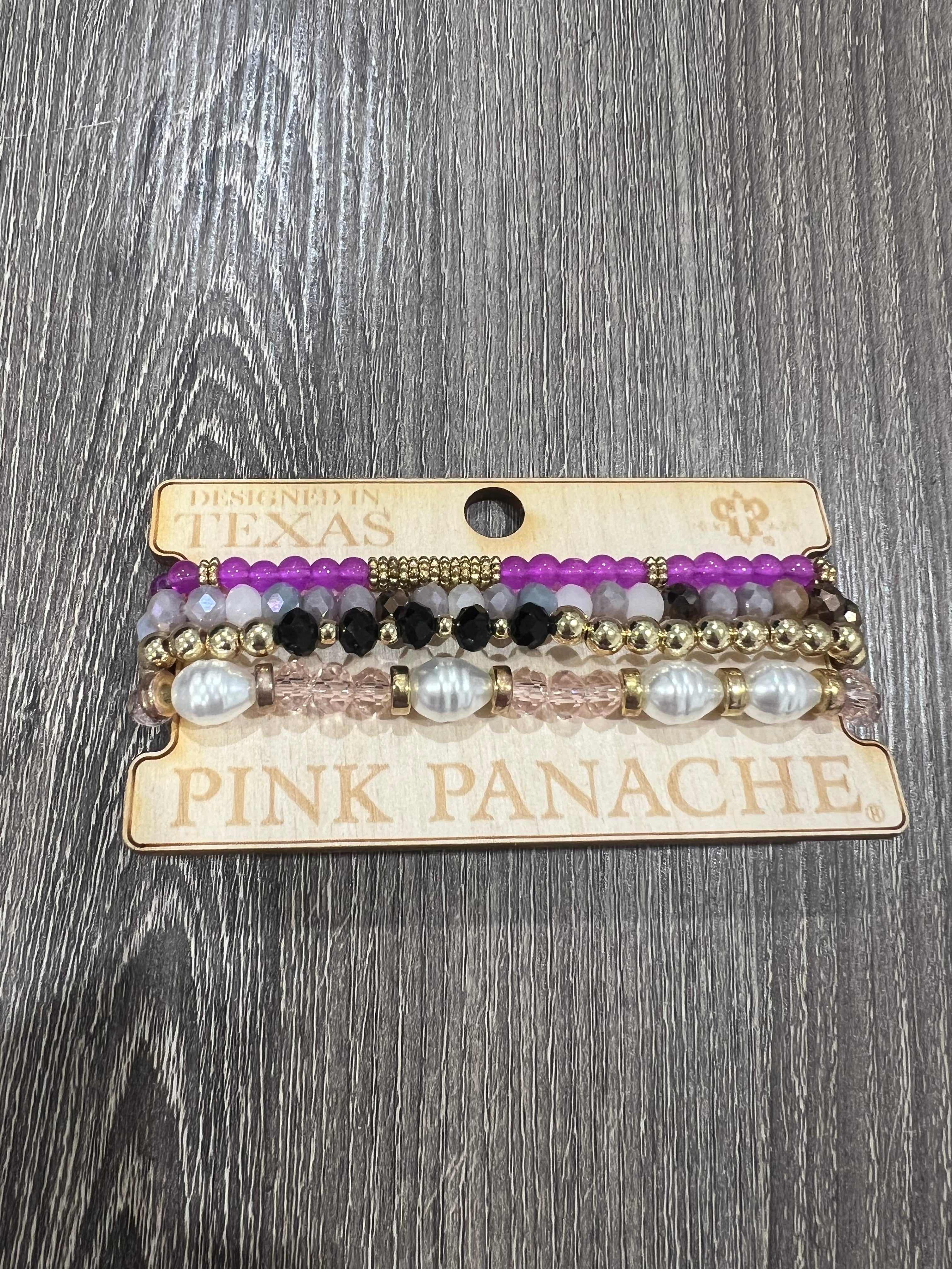 PINK PANACHE #602 Purple/Gold Bracelet Stack on Simply Obsessed