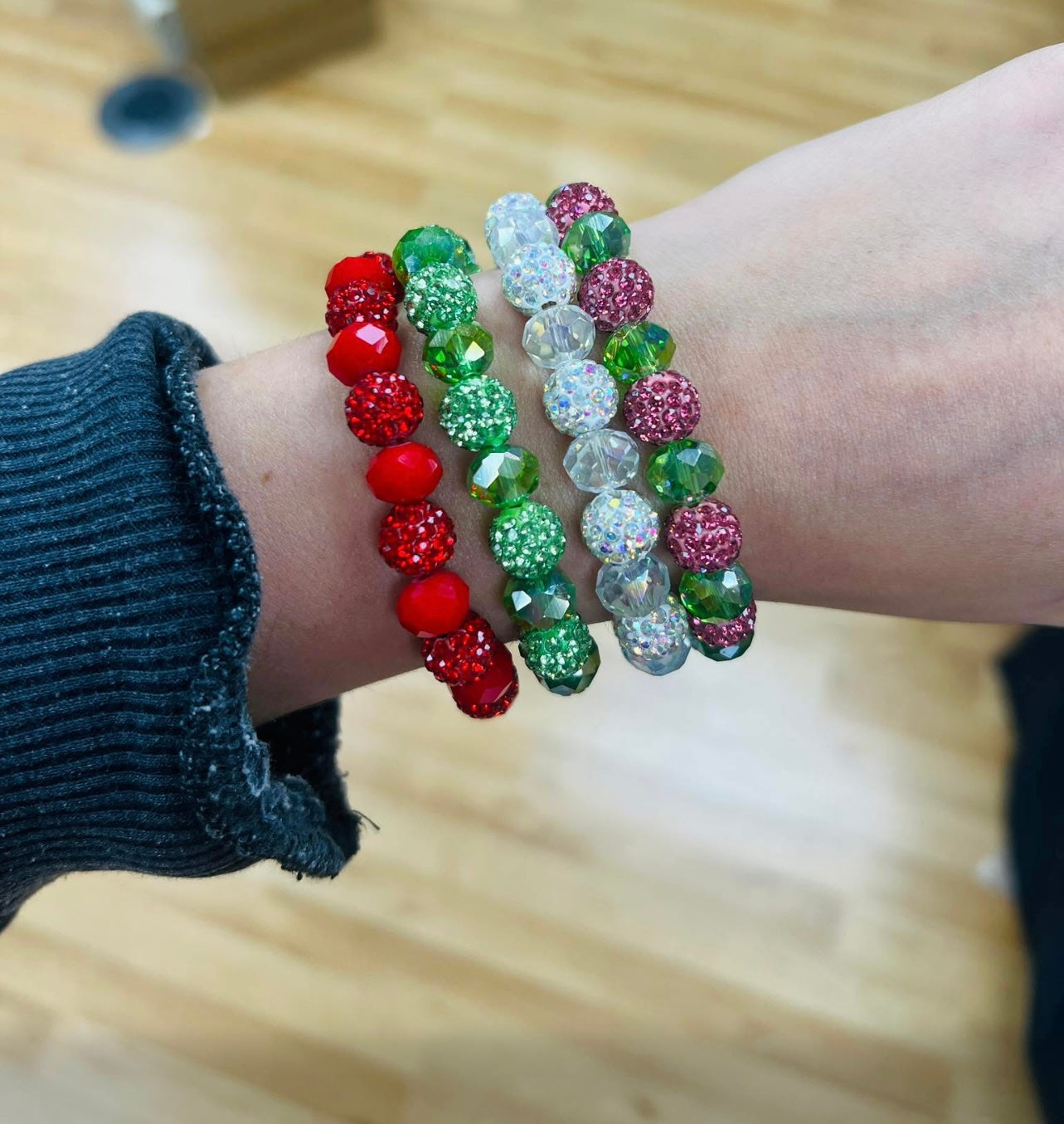 ATG Single Crystal Beaded Bracelets