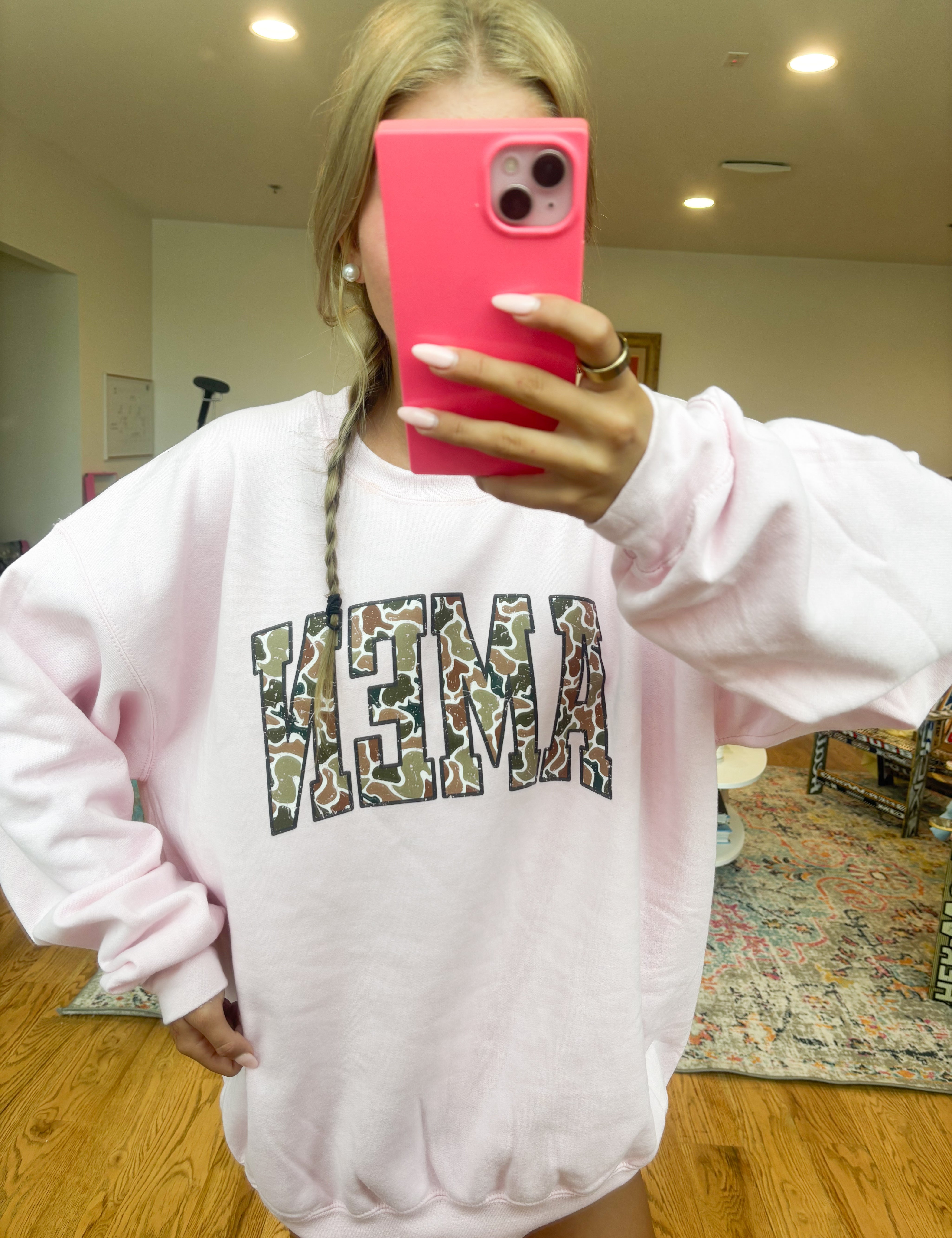 T-SHIRT JUNKIE Camo Amen Sweatshirt on Simply Obsessed