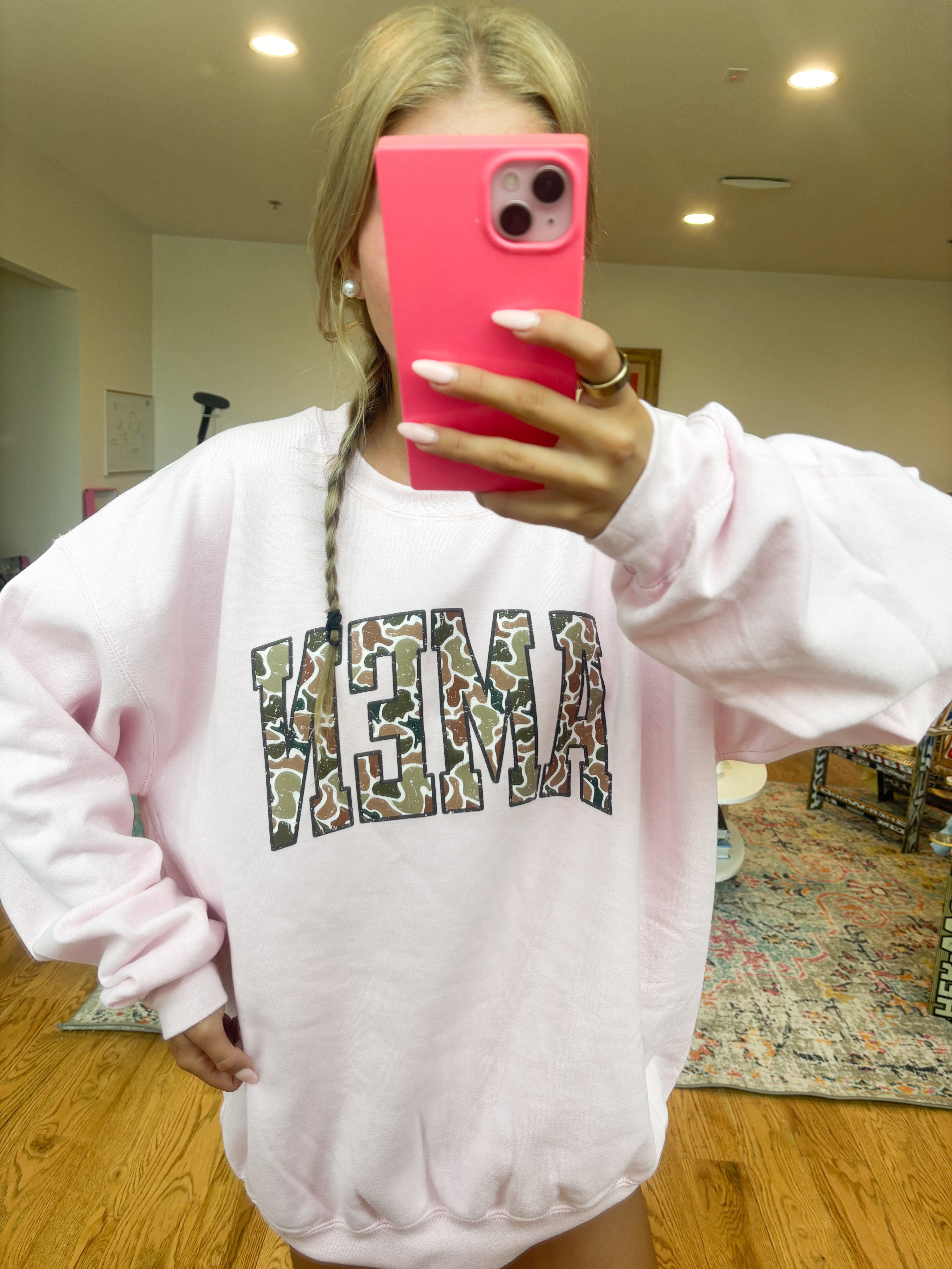 T-SHIRT JUNKIE Camo Amen Sweatshirt on Simply Obsessed