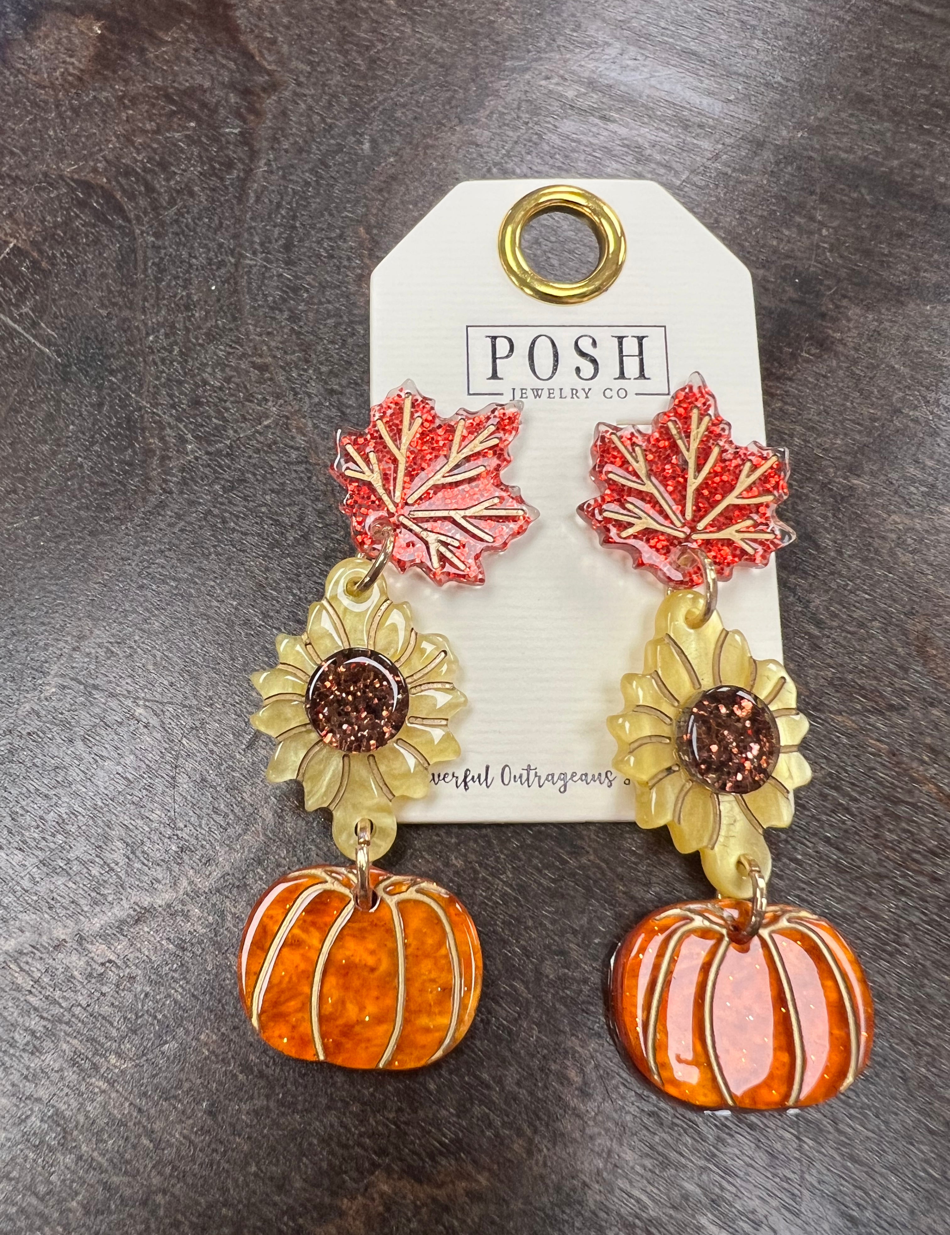 PINK PANACHE Fall Season Dangle Earrings on Simply Obsessed