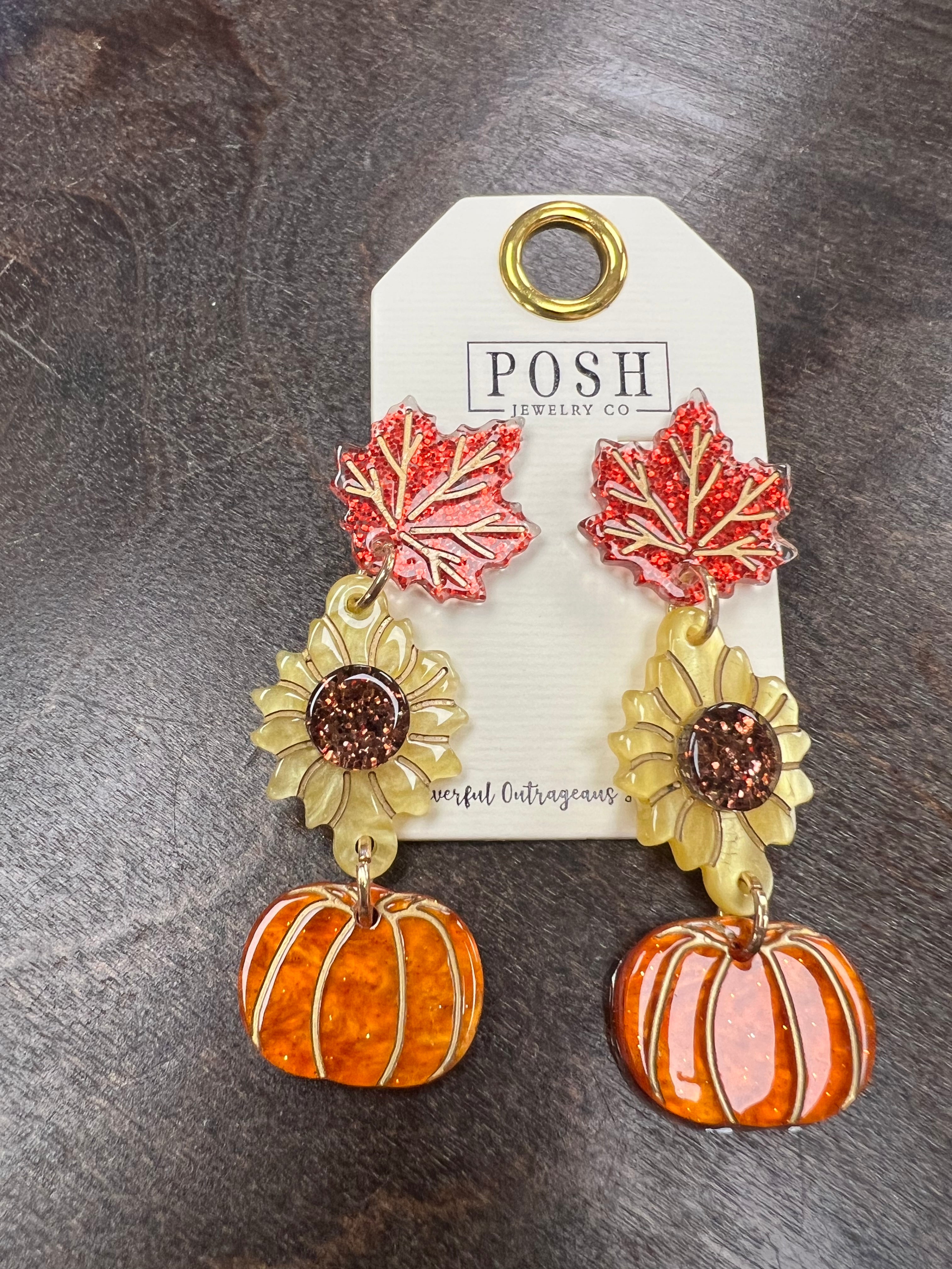 PINK PANACHE Fall Season Dangle Earrings on Simply Obsessed