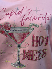T-SHIRT JUNKIE Crystal Cupid's Favorite Hot Mess Sweatshirt on Simply Obsessed