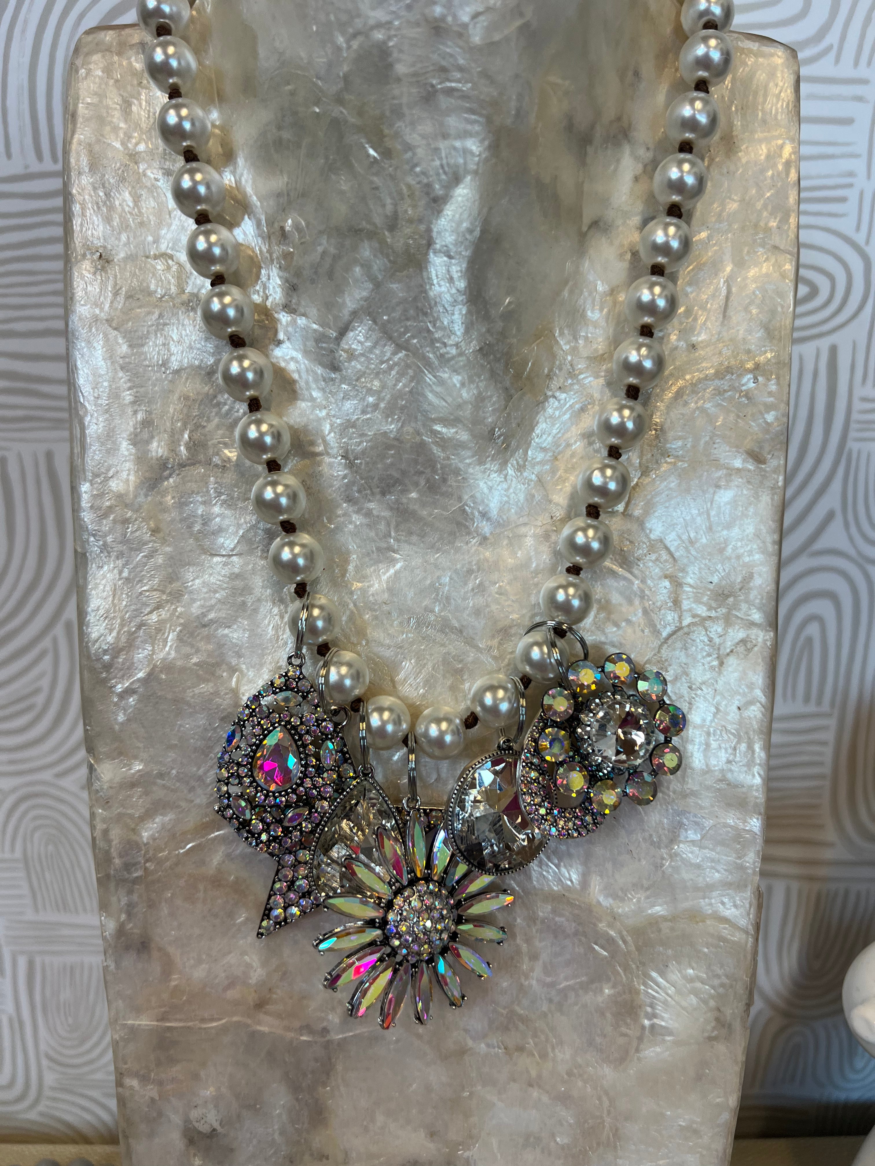 JEWELRY SALE 7 Charm Pearl Necklace on Simply Obsessed
