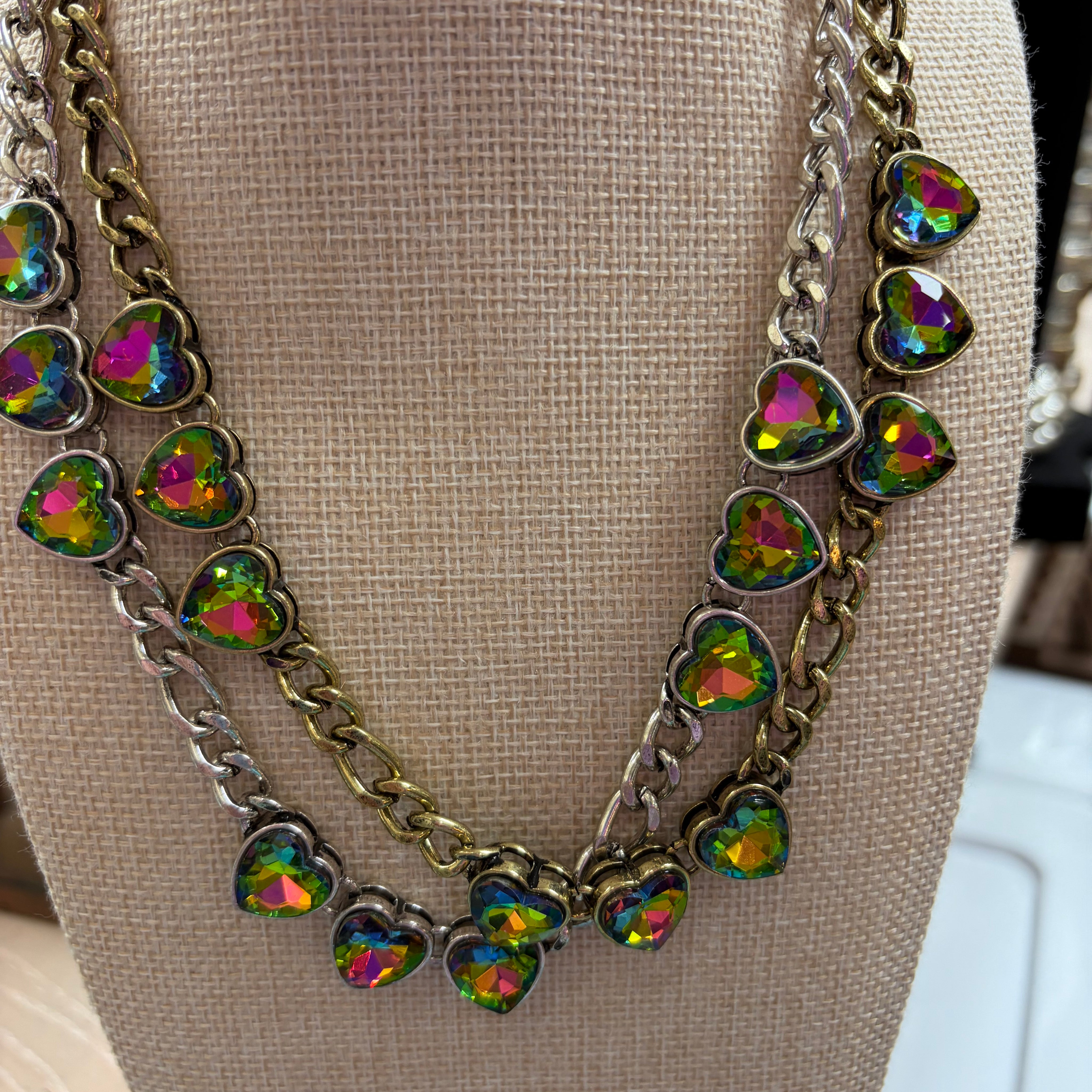 ATG Volcano Heart Chain Necklace ITEM #152 on Simply Obsessed