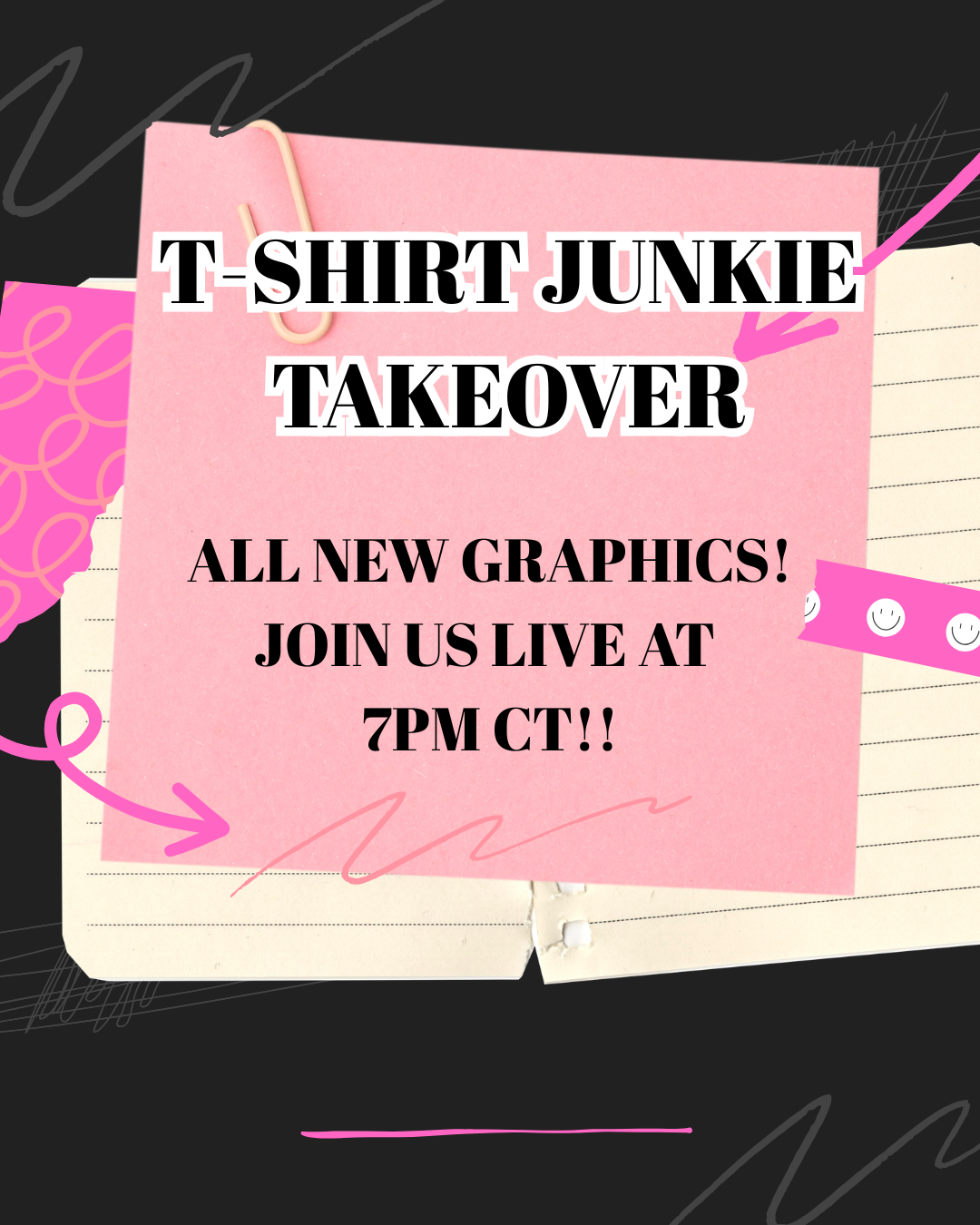 T-SHIRT JUNKIE TAKEOVER @7PM CT!! on Simply Obsessed
