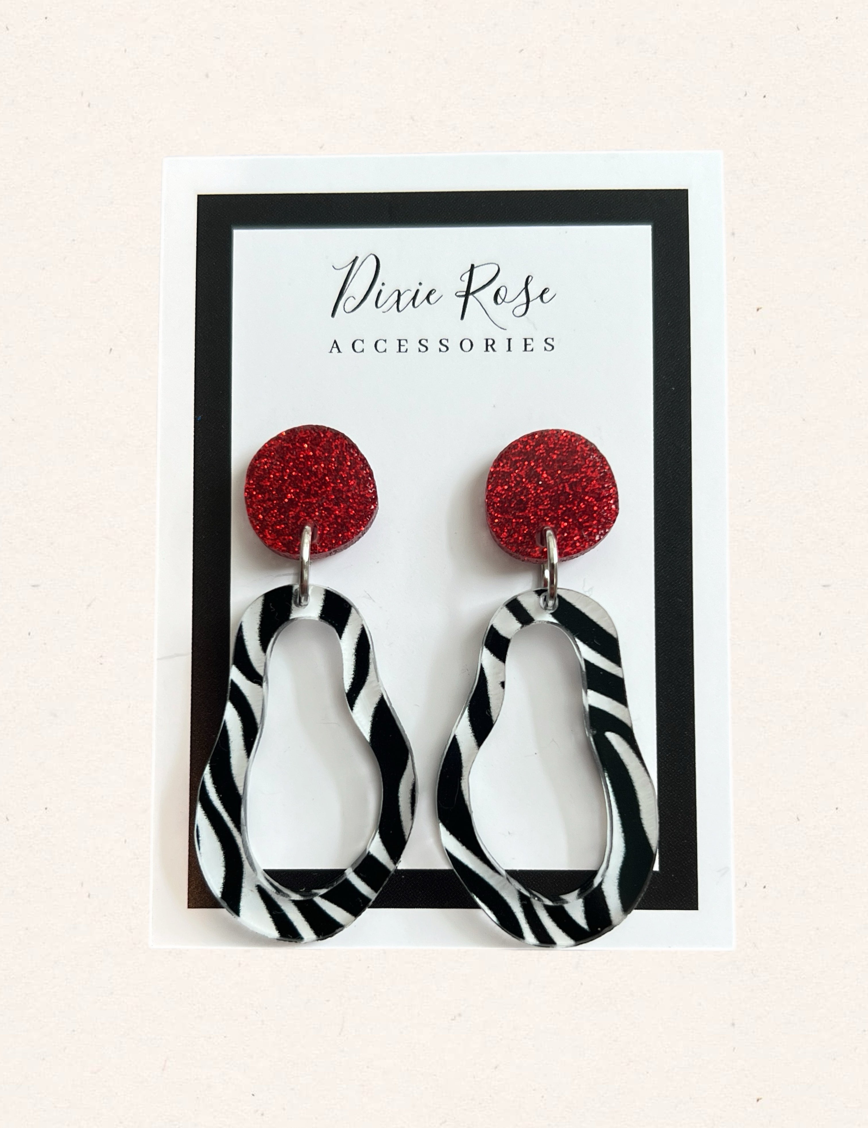 Red Abstract Earrings on Simply Obsessed