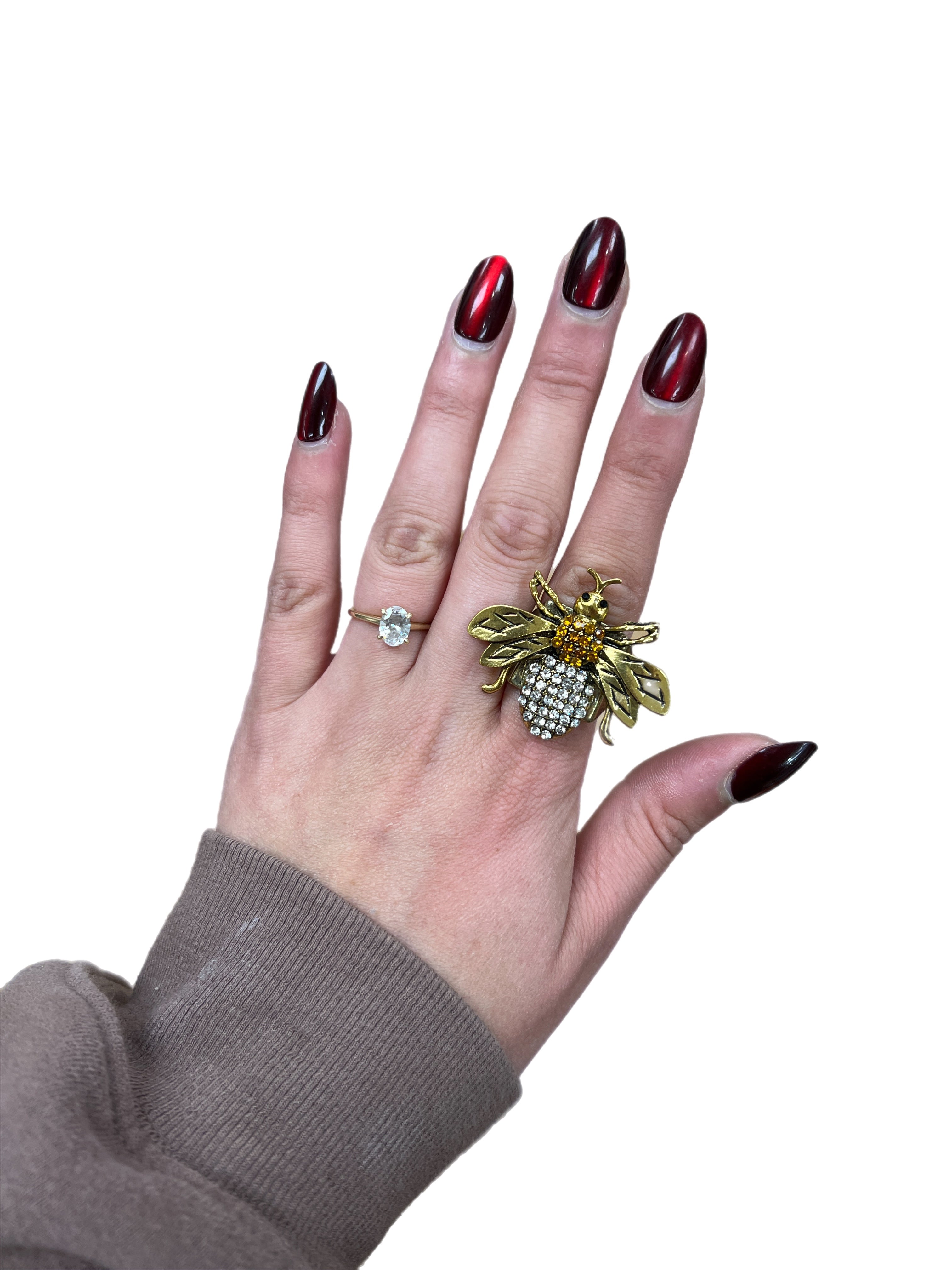 ATG Crystal Bee Stretch Ring on Simply Obsessed
