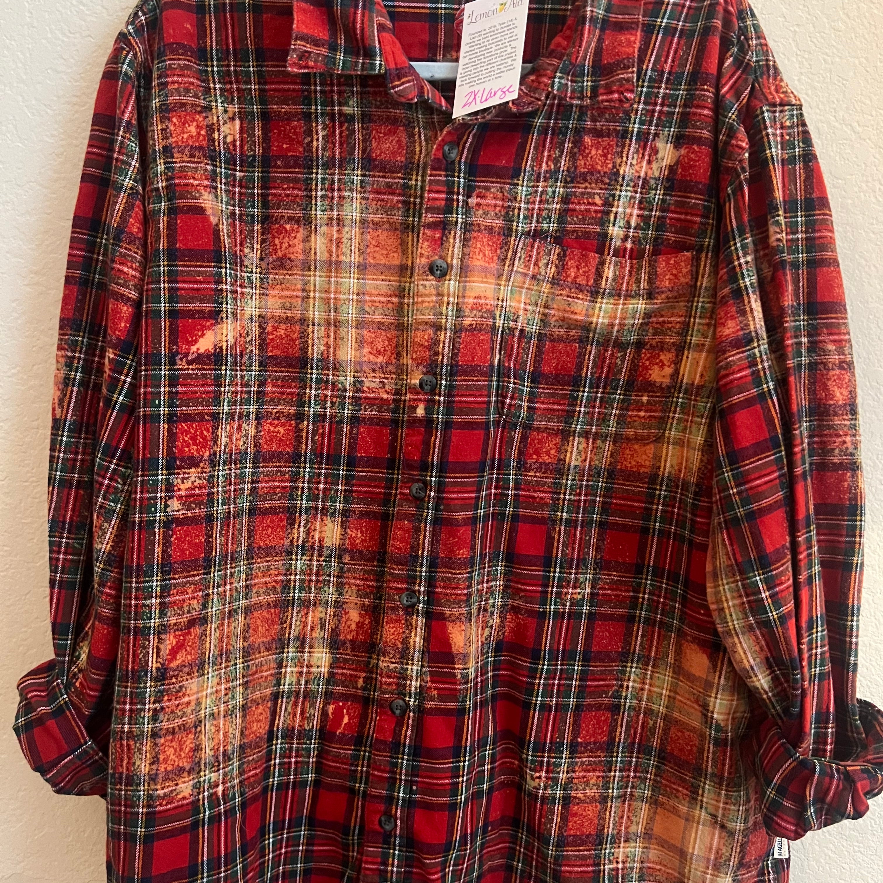 Malibu Hippie #204 2XL Bleached Red Flannel on Simply Obsessed