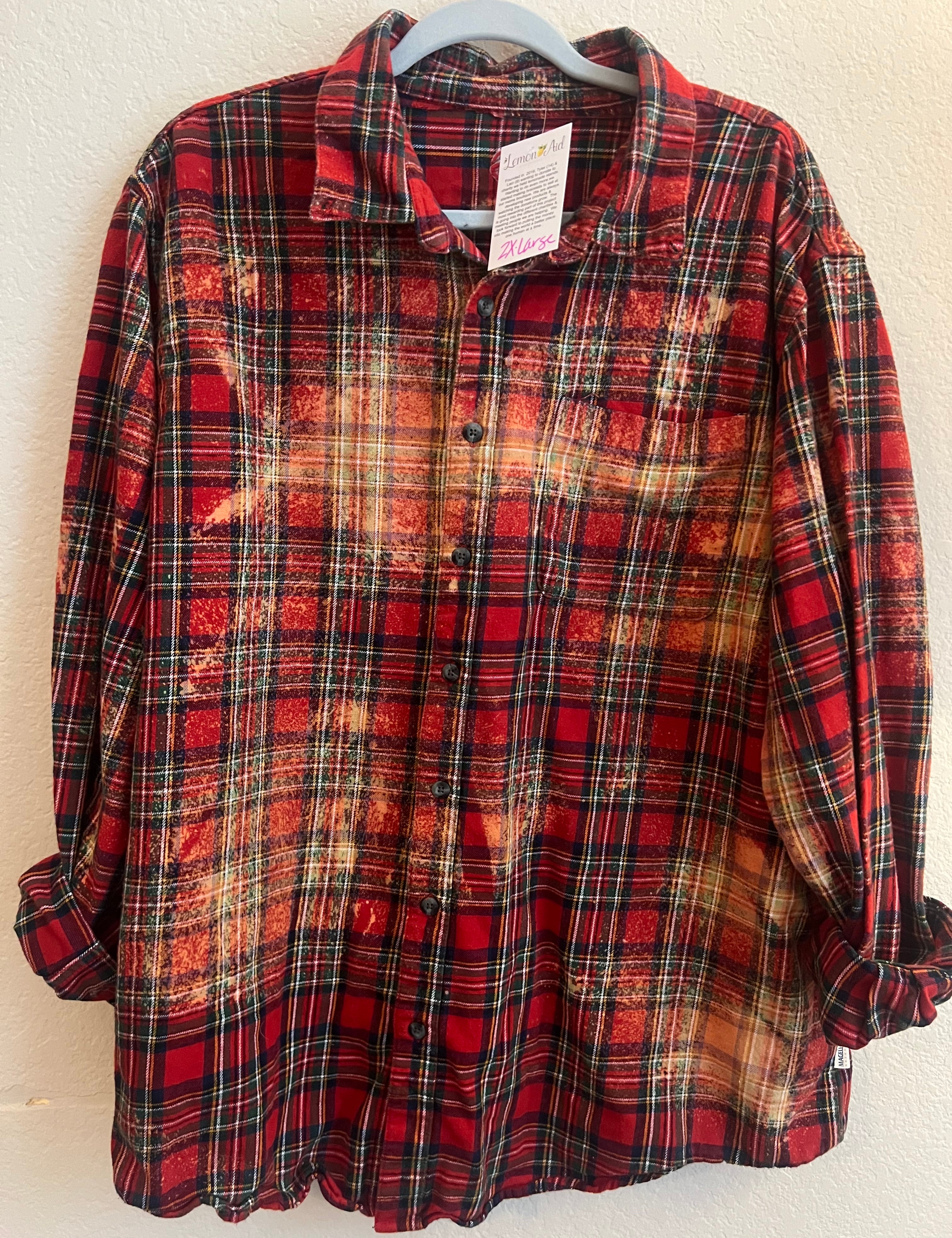 Malibu Hippie #204 2XL Bleached Red Flannel on Simply Obsessed