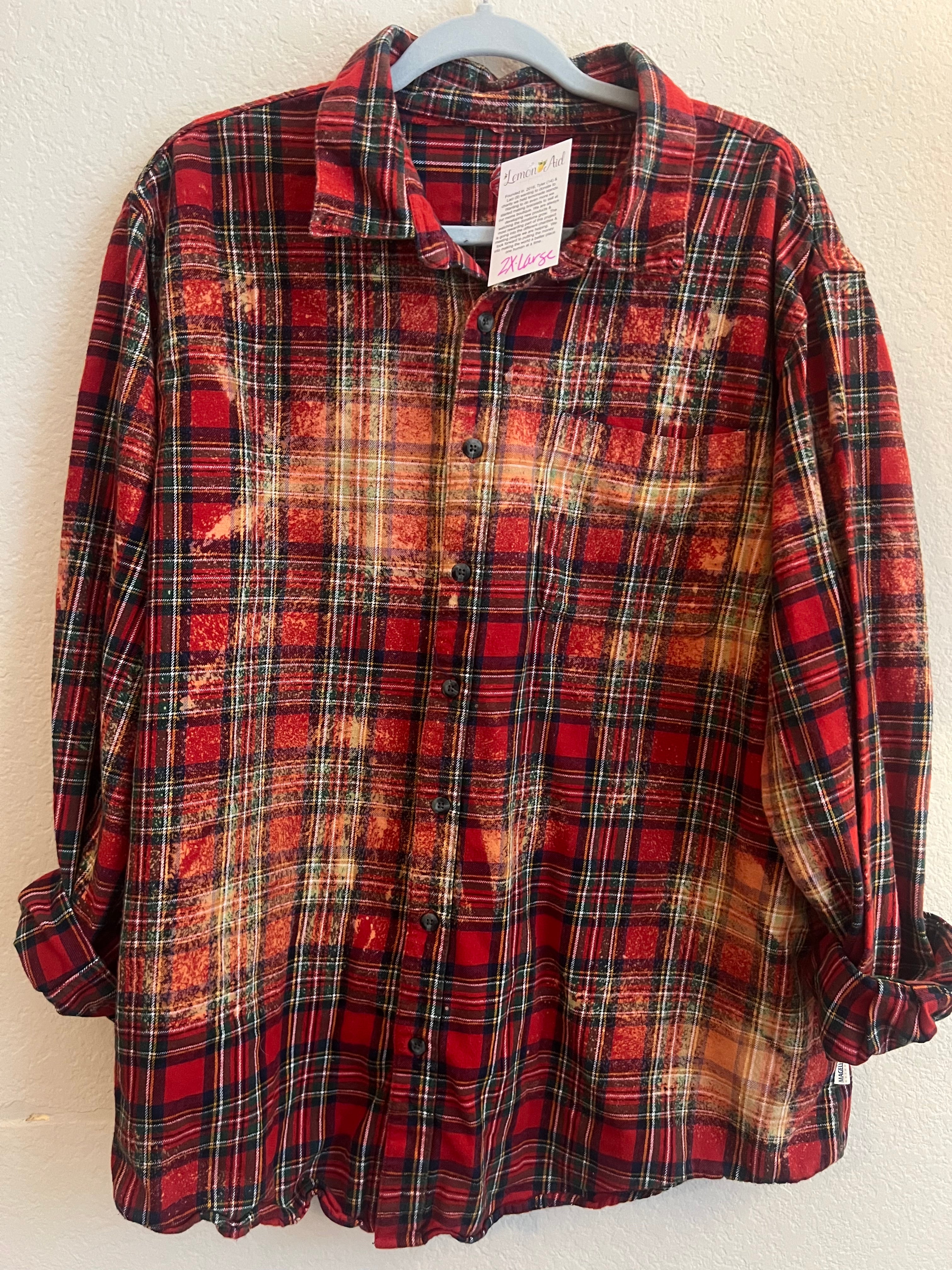 Malibu Hippie #204 2XL Bleached Red Flannel on Simply Obsessed