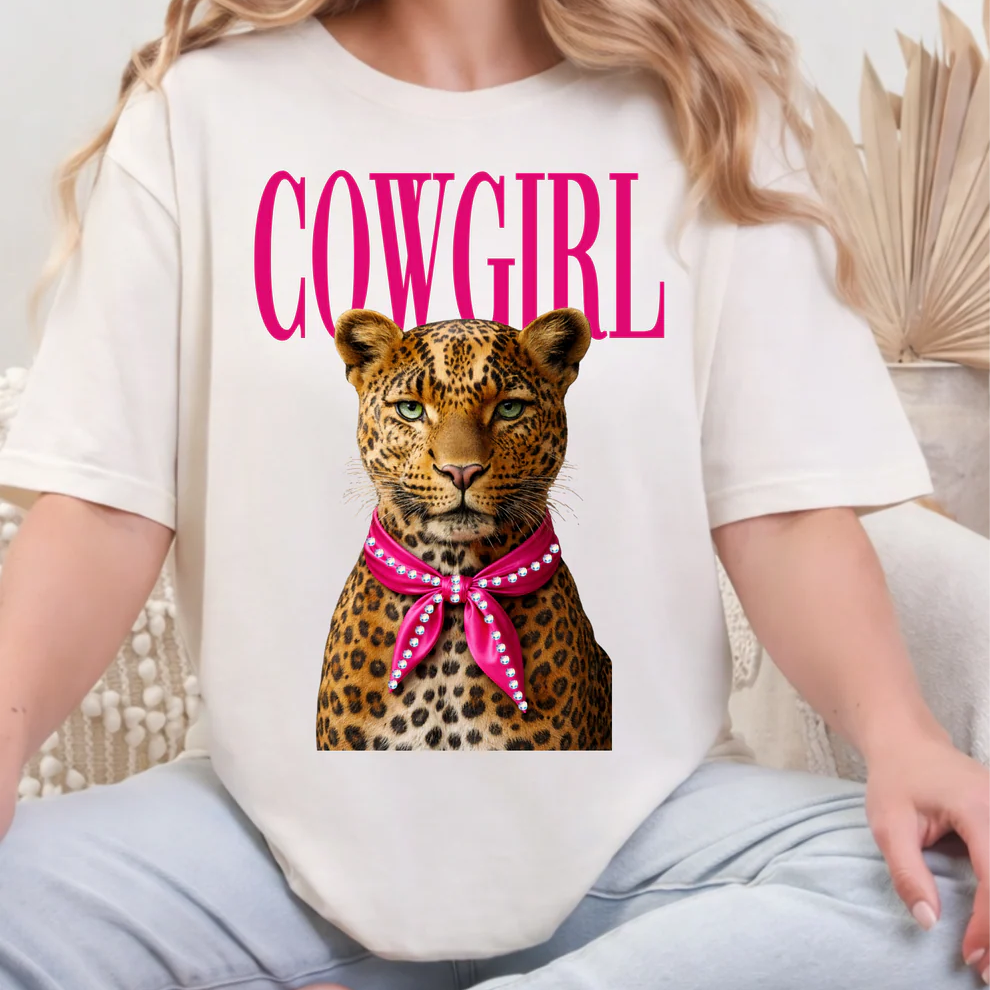 WS: Cowgirl Leopard Bling Tee (DIRECT TO FILM) on Simply Obsessed