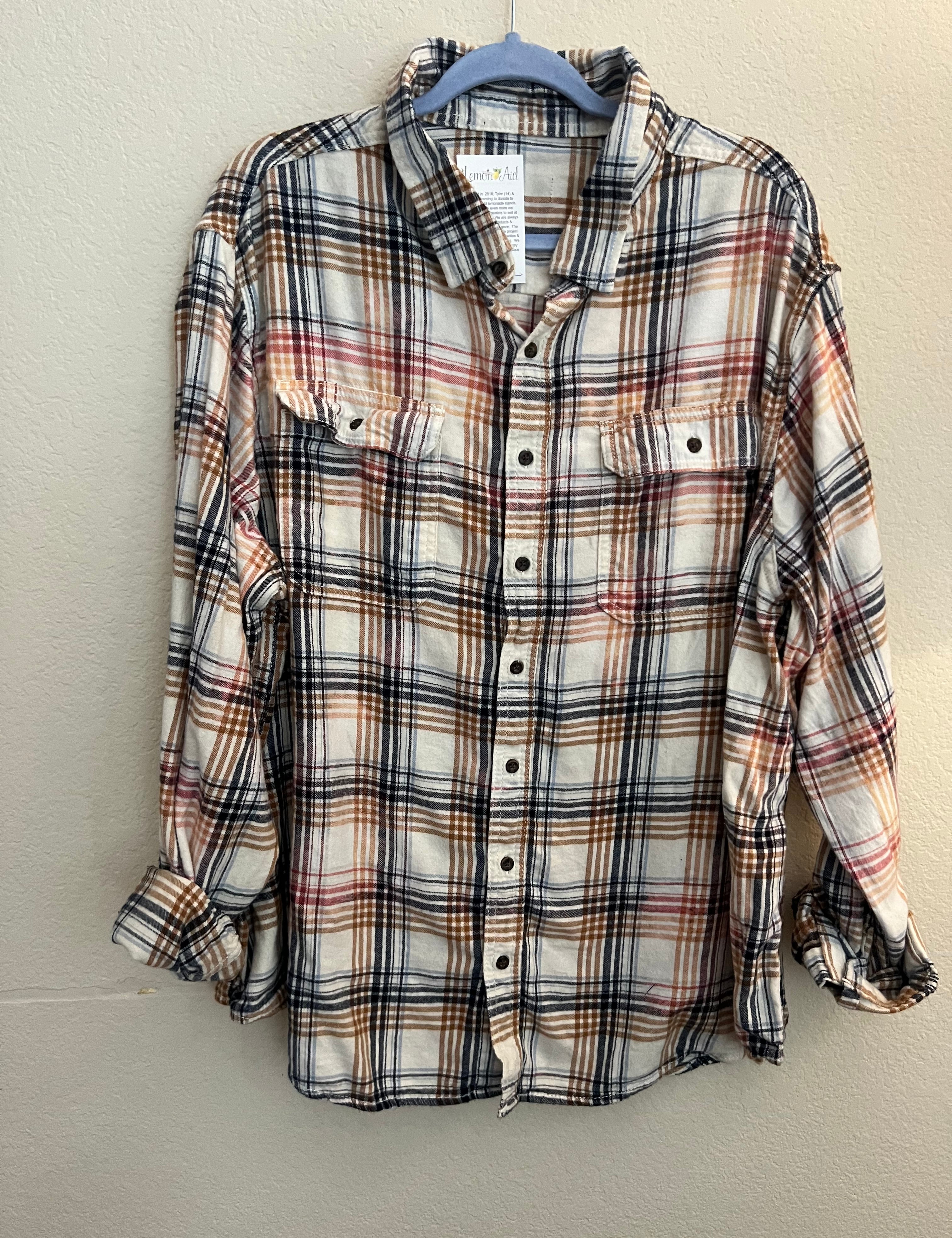 Malibu Hippie #206 3XL Bleached White Flannel on Simply Obsessed