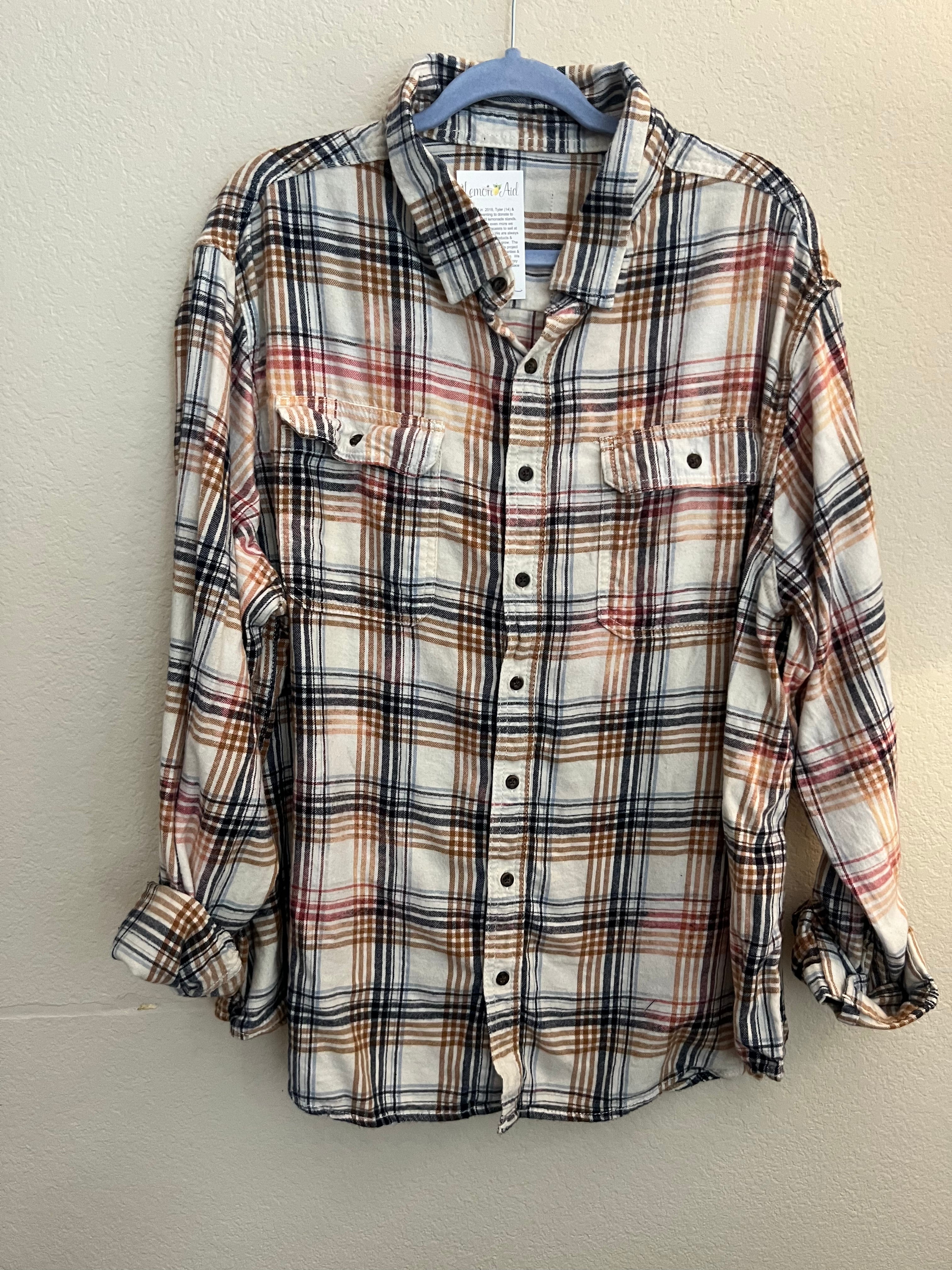 Malibu Hippie #206 3XL Bleached White Flannel on Simply Obsessed