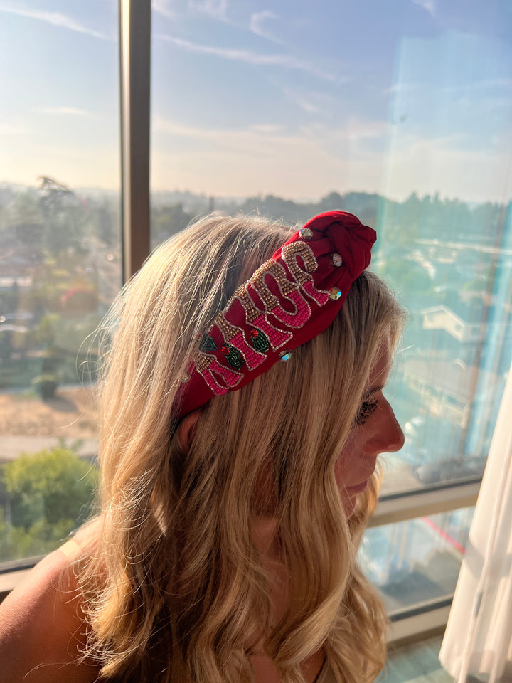 Holly Jolly Headband - Red