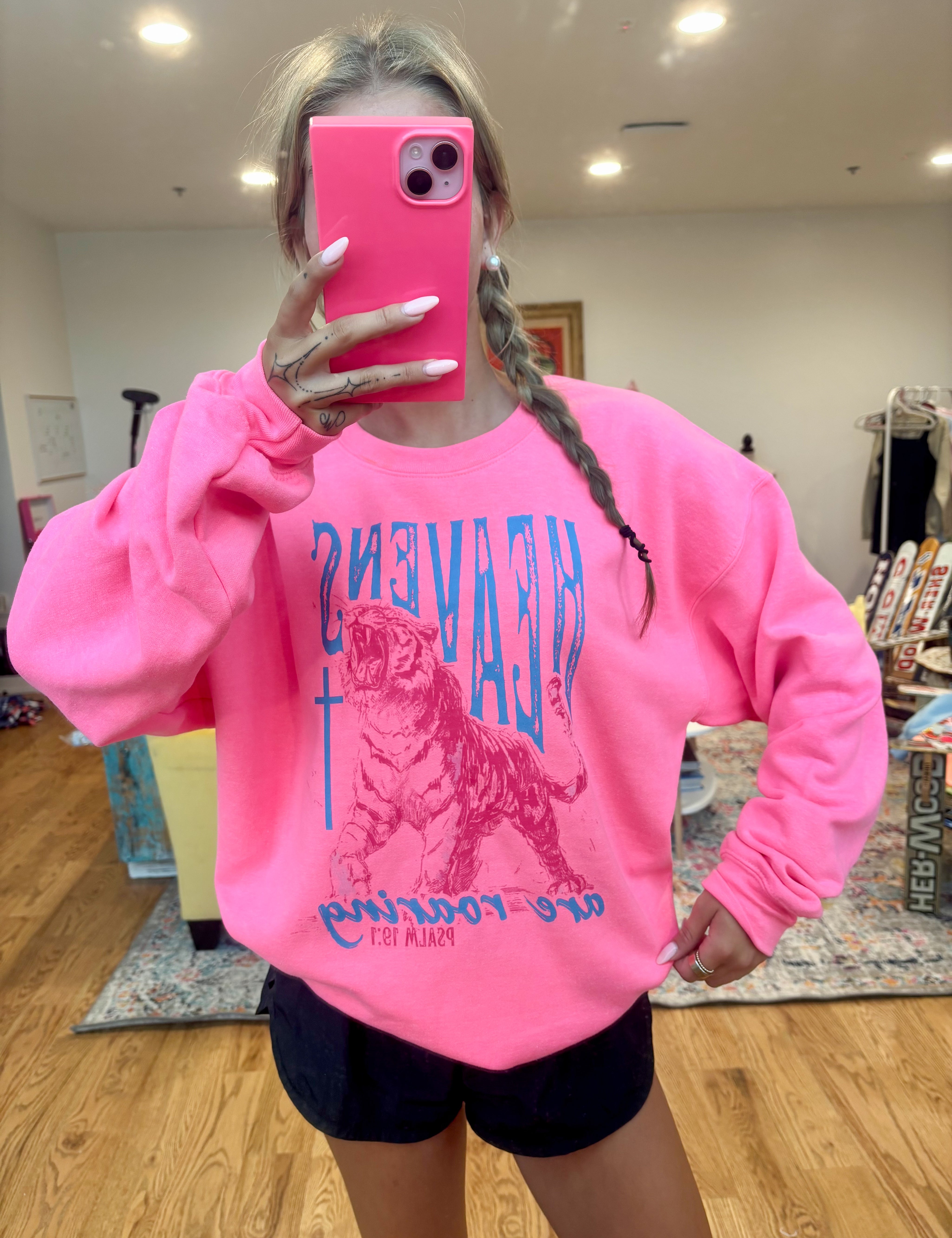 T-SHIRT JUNKIE Heavens Are Roaring Sweatshirt on Simply Obsessed