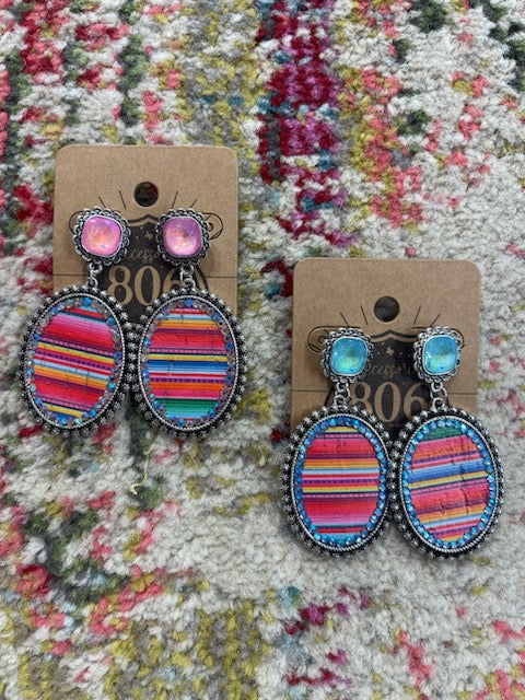 Oval Serepe Print Earrings by Pink Panache Brands on Simply Obsessed