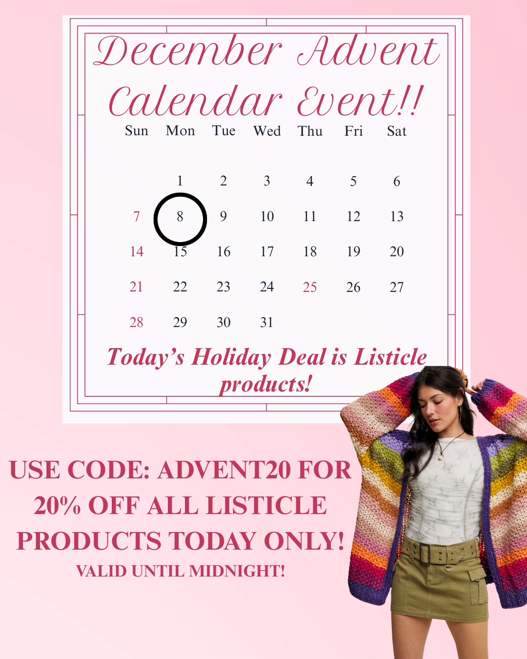 LISTICLE ADVENT CALENDER EVENT DEC.8TH! on Simply Obsessed