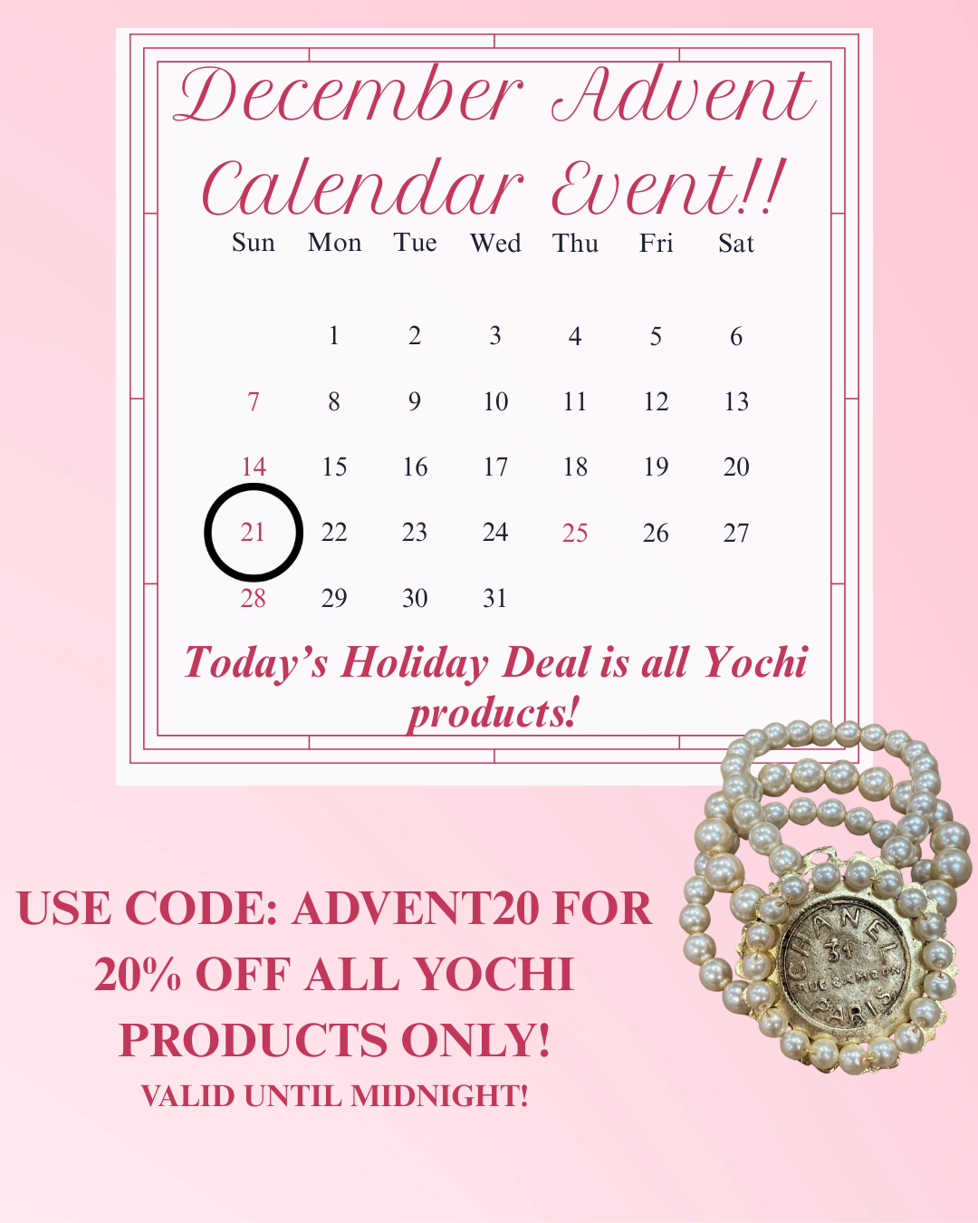 YOCHI ADVENT CALENDAR EVENT DEC.21ST!! on Simply Obsessed